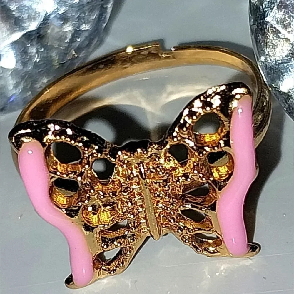 Super cute girls jeweled adjustable ring